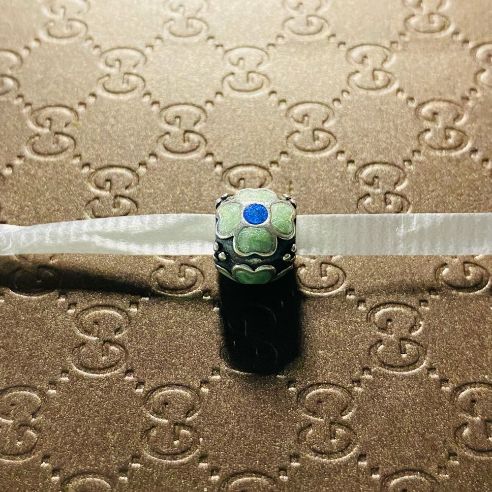 Silver and blue - Blue Petals - Pandora charm